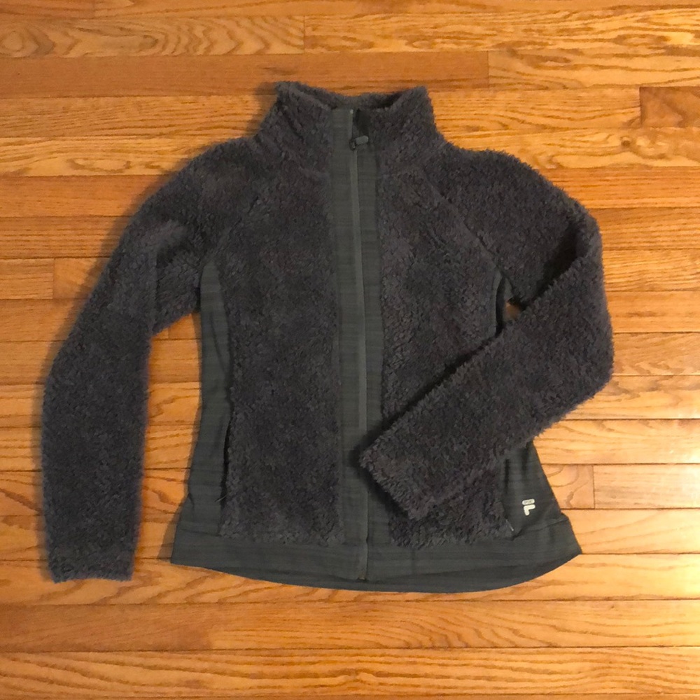 Gray Fila zip up - never worn